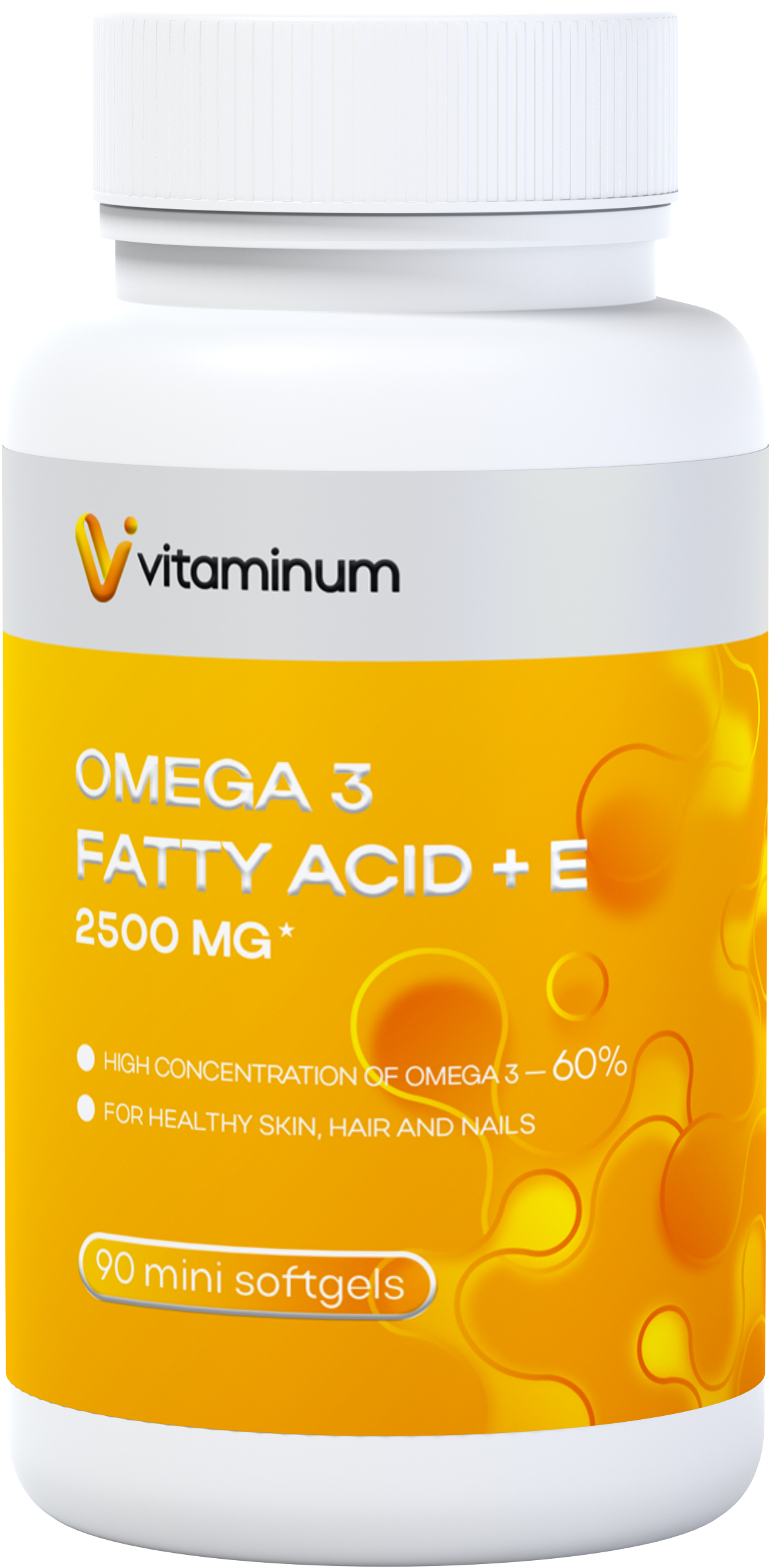  Vitaminum ОМЕГА 3 60% + витамин Е (2500 MG*) 90 капсул 700 мг   в Чебоксарах